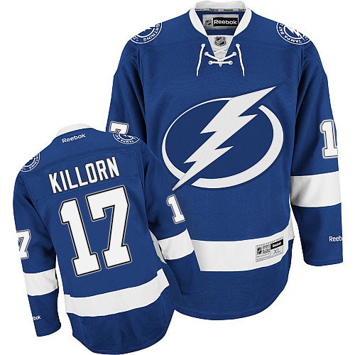 Reebok Tampa Bay Lightning NO.17 Alex Killorn Men's Jersey (Blue Premier Home)