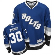 Reebok Tampa Bay Lightning NO.30 Ben Bishop Men's Jersey (Blue Premier Third)