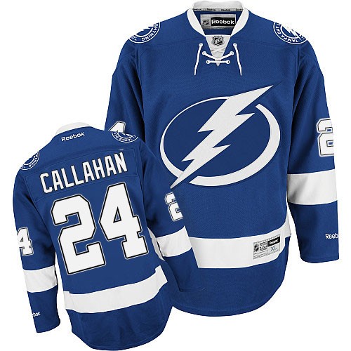 Reebok Tampa Bay Lightning NO.24 Ryan Callahan Men's Jersey (Blue Authentic Home)