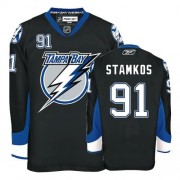 Reebok Tampa Bay Lightning NO.91 Steven Stamkos Men's Jersey (Black Authentic)