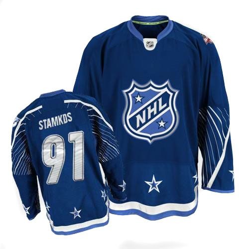 Reebok Tampa Bay Lightning NO.91 Steven Stamkos Men's Jersey (Navy Blue Premier 2011 All Star)