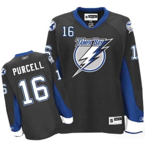 Reebok Tampa Bay Lightning NO.16 Teddy Purcell Men's Jersey (Black Authentic)