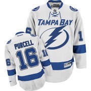 Reebok Tampa Bay Lightning NO.16 Teddy Purcell Men's Jersey (White Authentic Away)